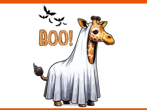 Giraffe boo halloween png t shirt design template Giraffe boo halloween png t shirt design template