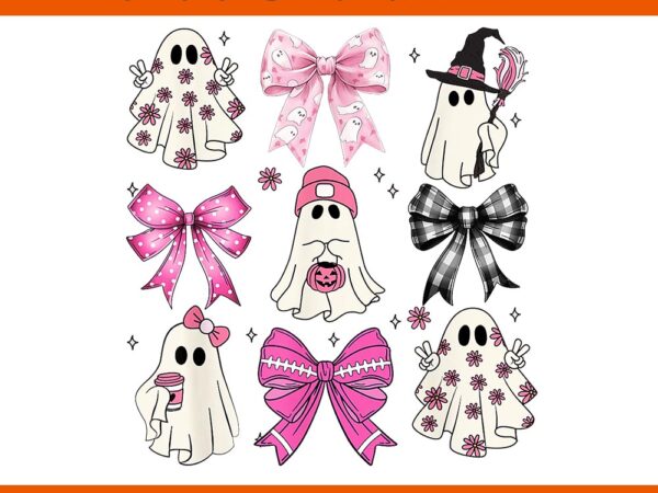 Pink ghost bow coquette halloween spooky season png t shirt illustration Pink ghost bow coquette halloween spooky season png t shirt illustration