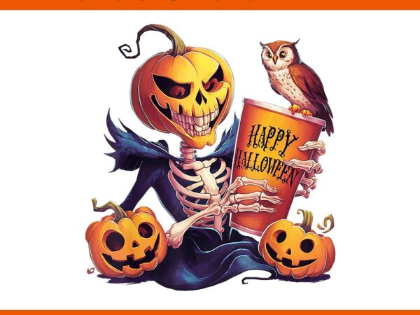 Coffee drinking skeleton pumpkin halloween png t shirt vector file Coffee drinking skeleton pumpkin halloween png t shirt vector file