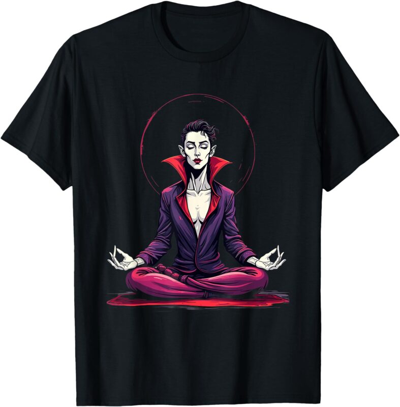 Vampire Yoga Master Halloween T-Shirt