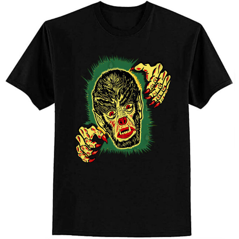 Vintage wolfmanwerewolf halloween art T-Shirt