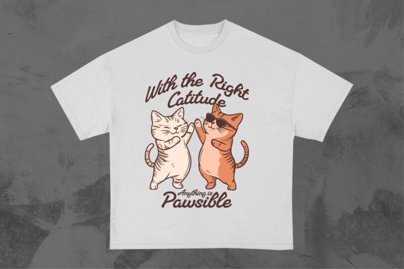 Funny Pet Cat T-Shirt Designs Bundle