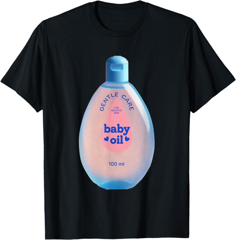 Womens Baby Oil Halloween Costume Funny Halloween Costume T-Shirt