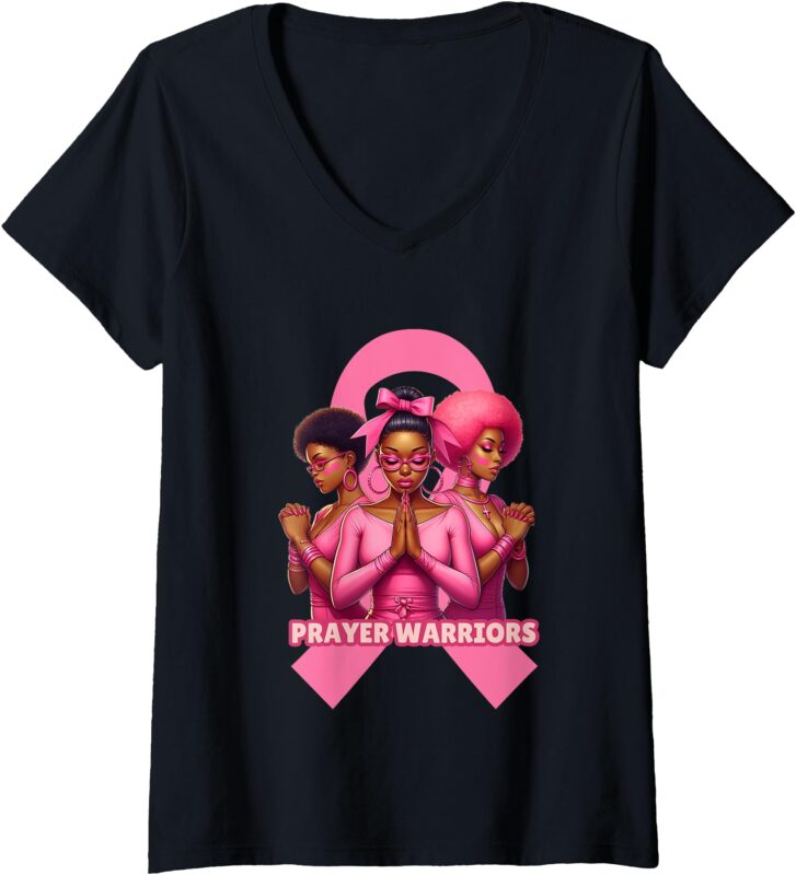 Womens Prayer Warriors Apparel V-Neck T-Shirt