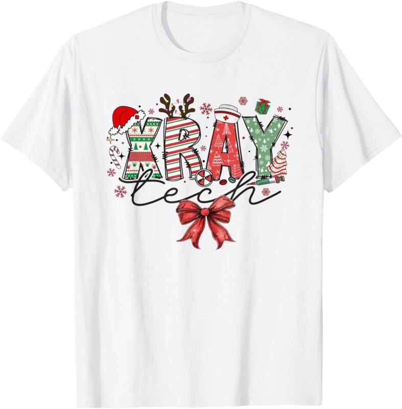 Xray Tech Christmas Coquette Bow Rad Tech Radiology T-Shirt