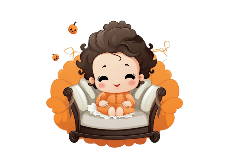 baby Coquette bed Halloween Clipart