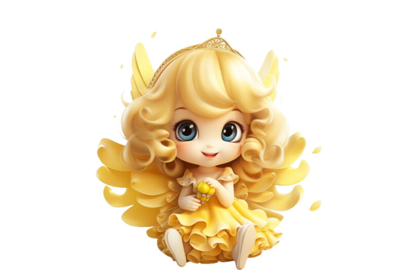 beautiful cartoon banana little fairy