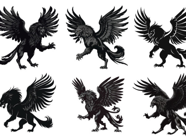 Fantasy, bird, illustration, eagle, emblem, feather, flying, graphic, heraldic, lion, majestic, mascot, monster, mythology, silhouette, tatt Fantasy, bird, illustration, eagle, emblem, feather, flying, graphic, heraldic, lion, majestic, mascot, monster, mythology, silhouette, tatt