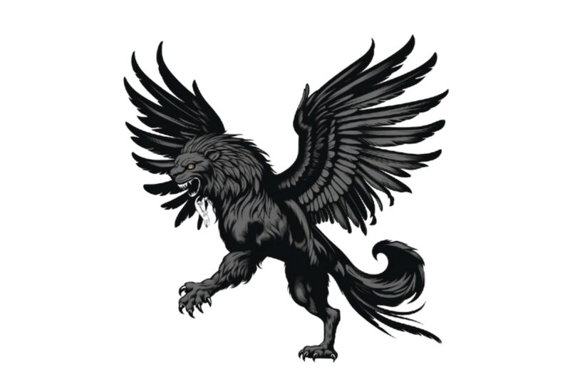 fantasy, bird, illustration, eagle, emblem, feather, flying, graphic, heraldic, lion, majestic, mascot, monster, mythology, silhouette, tatt