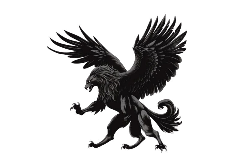 fantasy, bird, illustration, eagle, emblem, feather, flying, graphic, heraldic, lion, majestic, mascot, monster, mythology, silhouette, tatt
