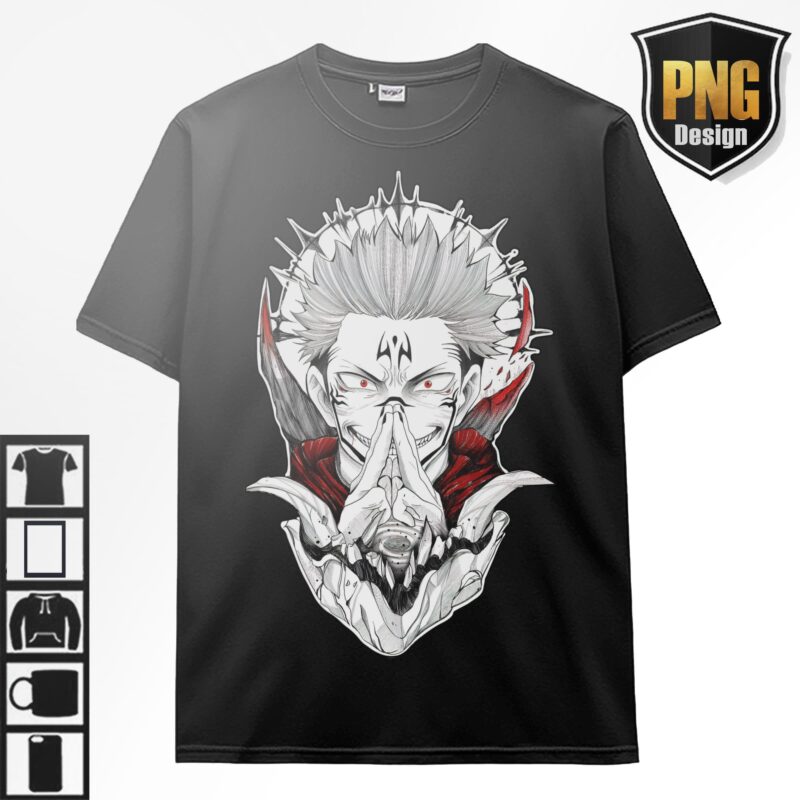 Jujutsu No Kaisen Anime 20 PNG Design Gojo Sukuna Japanese Style Print TShirt Poster Manga Digital