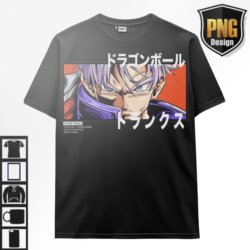 20 PNG Dragon Ball Z Goku Vegeta Frieza Cells Bundle Design Anime Japanese Style POD TShirt Poster