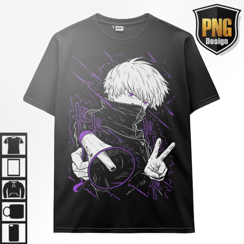 Jujutsu No Kaisen Bundle Anime 40 PNG Design Gojo Sukuna Japanese Style Print TShirt Poster Manga Digital