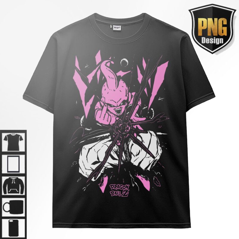 40 PNG Dragon Ball Z Goku Vegeta Frieza Bundle Design Anime Japanese Style POD TShirt Poster