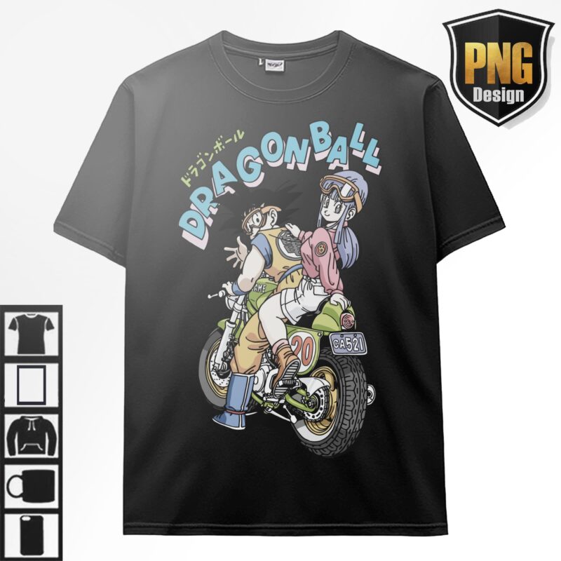 40 PNG Dragon Ball Z Goku Vegeta Frieza Bundle Design Anime Japanese Style POD TShirt Poster