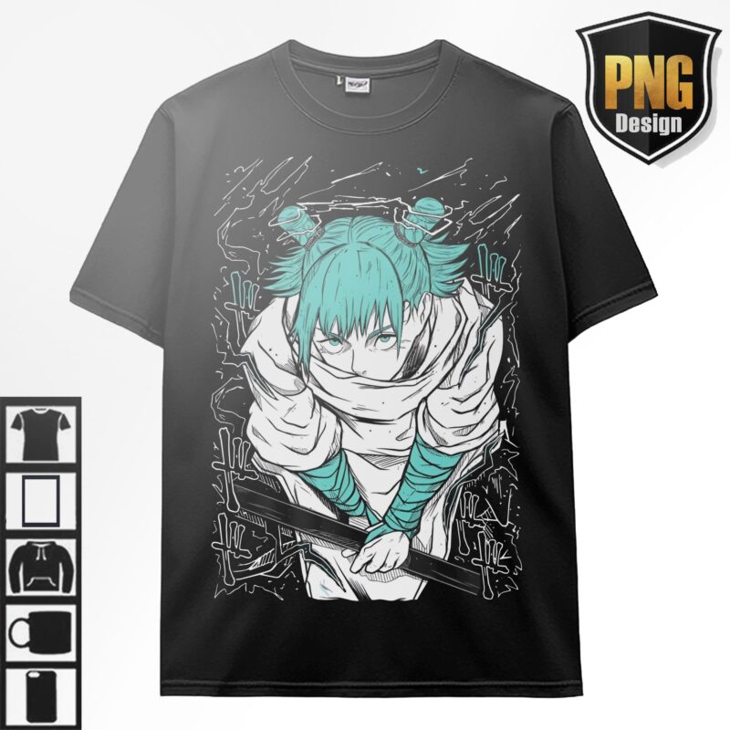 Jujutsu No Kaisen Bundle Anime 40 PNG Design Gojo Sukuna Japanese Style Print TShirt Poster Manga Digital