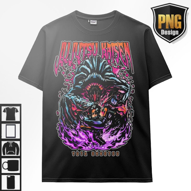 Jujutsu No Kaisen Bundle Anime 40 PNG Design Gojo Sukuna Japanese Style Print TShirt Poster Manga Digital