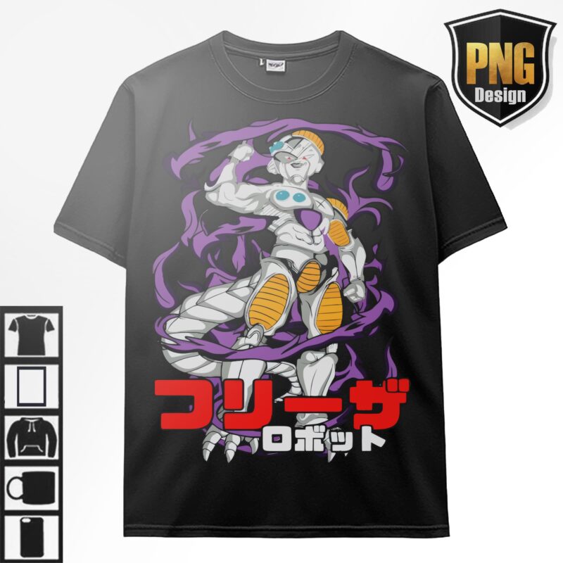40 PNG Dragon Ball Z Goku Vegeta Frieza Bundle Design Anime Japanese Style POD TShirt Poster