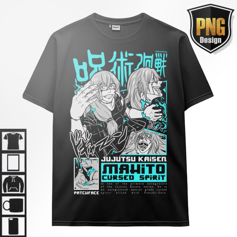 Jujutsu No Kaisen Bundle Anime 40 PNG Design Gojo Sukuna Japanese Style Print TShirt Poster Manga Digital