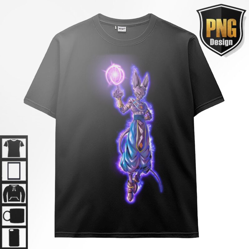 20 PNG Dragon Ball Z Goku Vegeta Frieza Cells Bundle Design Anime Japanese Style POD TShirt Poster