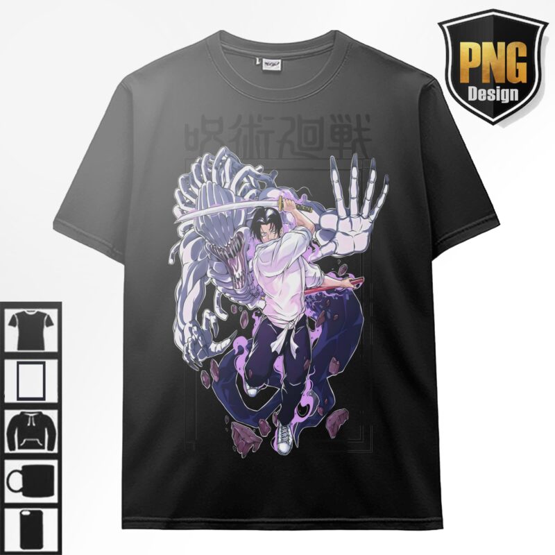 Jujutsu No Kaisen Bundle Anime 40 PNG Design Gojo Sukuna Japanese Style Print TShirt Poster Manga Digital