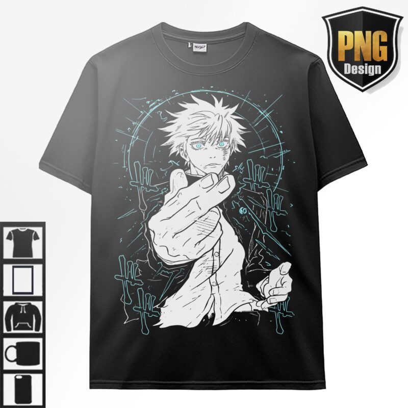 Jujutsu No Kaisen Bundle Anime 40 PNG Design Gojo Sukuna Japanese Style Print TShirt Poster Manga Digital