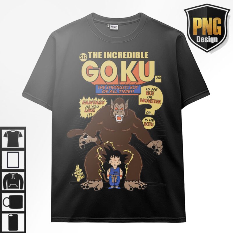 40 PNG Dragon Ball Z Goku Vegeta Frieza Bundle Design Anime Japanese Style POD TShirt Poster