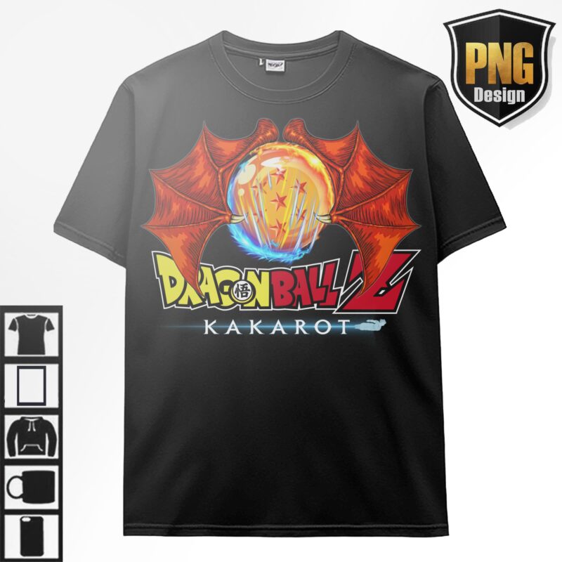 40 PNG Dragon Ball Z Goku Vegeta Frieza Bundle Design Anime Japanese Style POD TShirt Poster