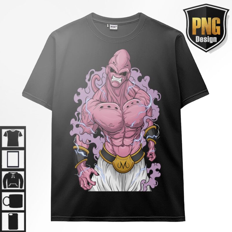 40 PNG Dragon Ball Z Goku Vegeta Frieza Bundle Design Anime Japanese Style POD TShirt Poster