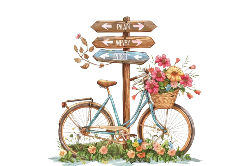 illustration of vintage bicycle