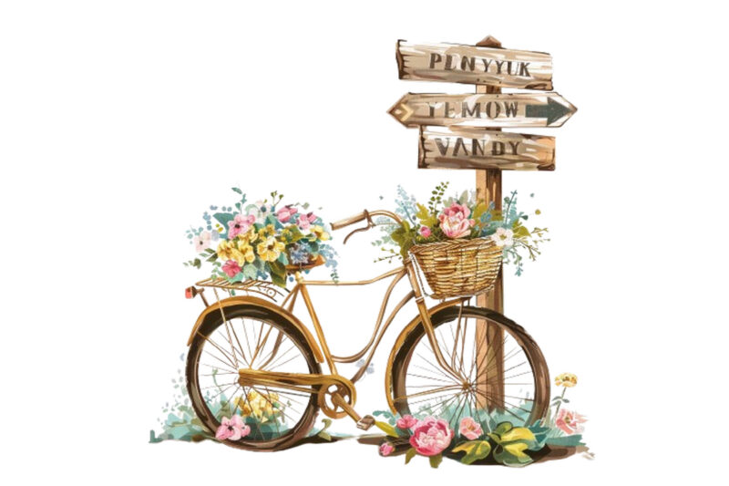 illustration of vintage bicycle