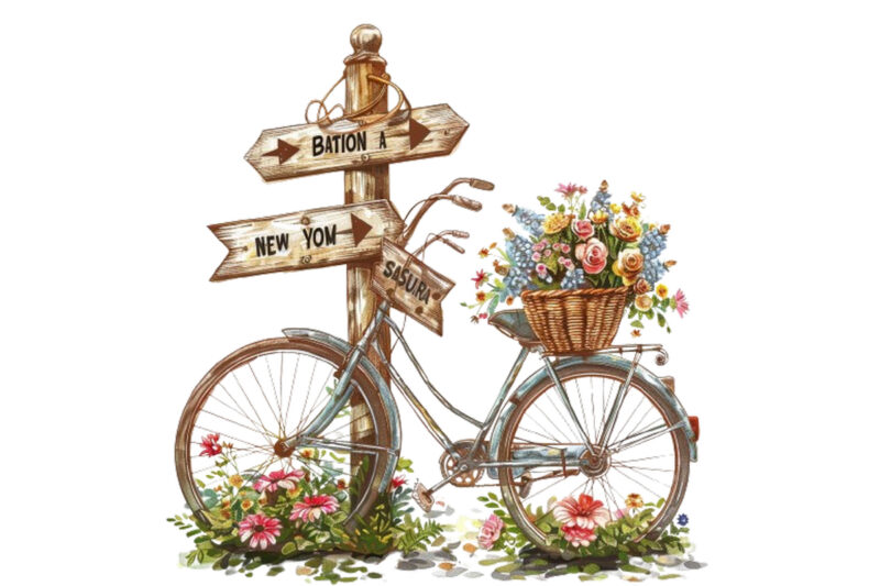 illustration of vintage bicycle