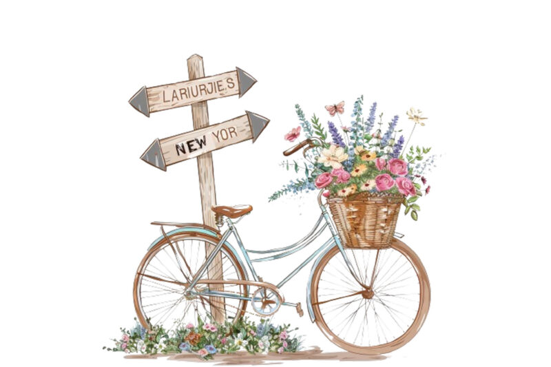 illustration of vintage bicycle