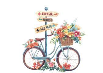 illustration of vintage bicycle