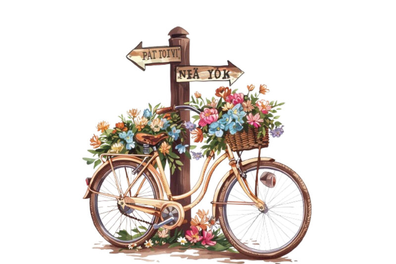 illustration of vintage bicycle