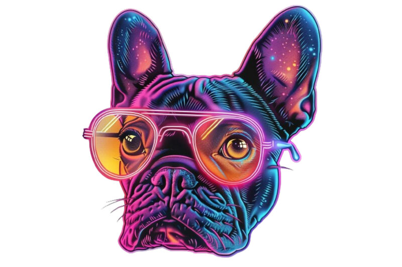 neon dog sublimation