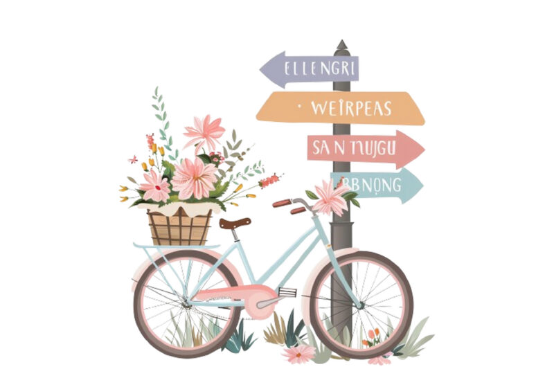 pastel colored bicycle