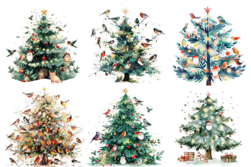 Christmas tree with glowing fairy