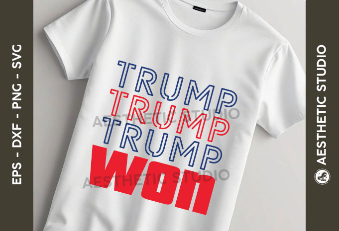 Trump Won SVG, Donald Trump 2024 Svg, President Trump, Trump PNG, Election 2024 Svg, Donald Trump Svg, Election Inauguration, Political