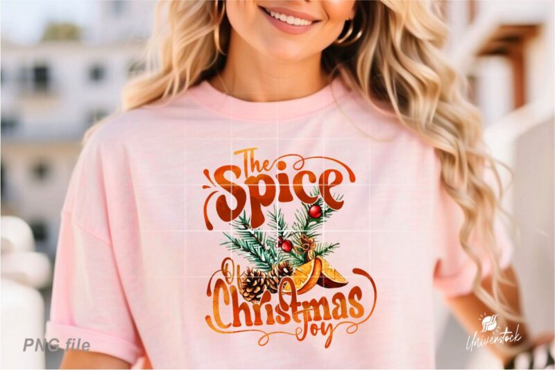 Christmas Spice Sublimation PNG T-shirt Designs Bundle
