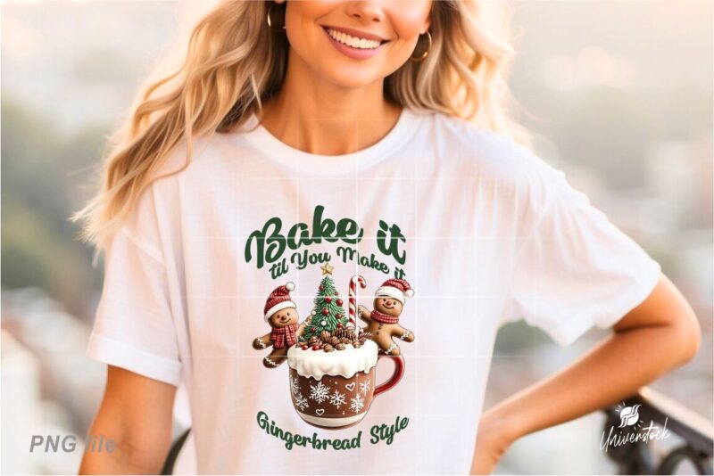 Christmas Gingerbread PNG T-shirt Designs Bundle