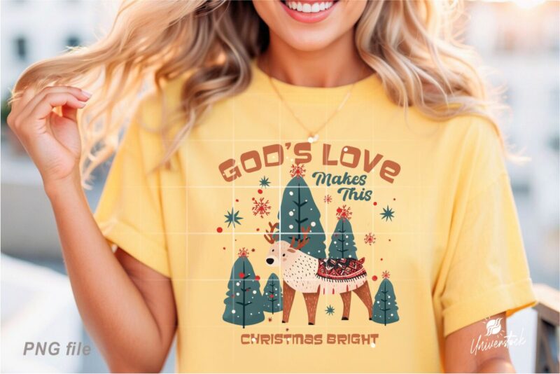 Blessed Christmas Sublimation PNG T-shirt Designs Bundle