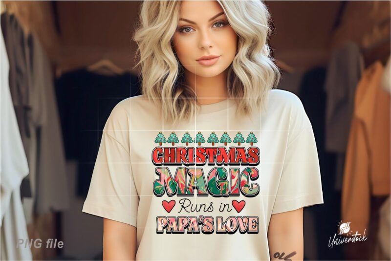 Christmas Dad Sublimation PNG T-shirt Designs Bundle