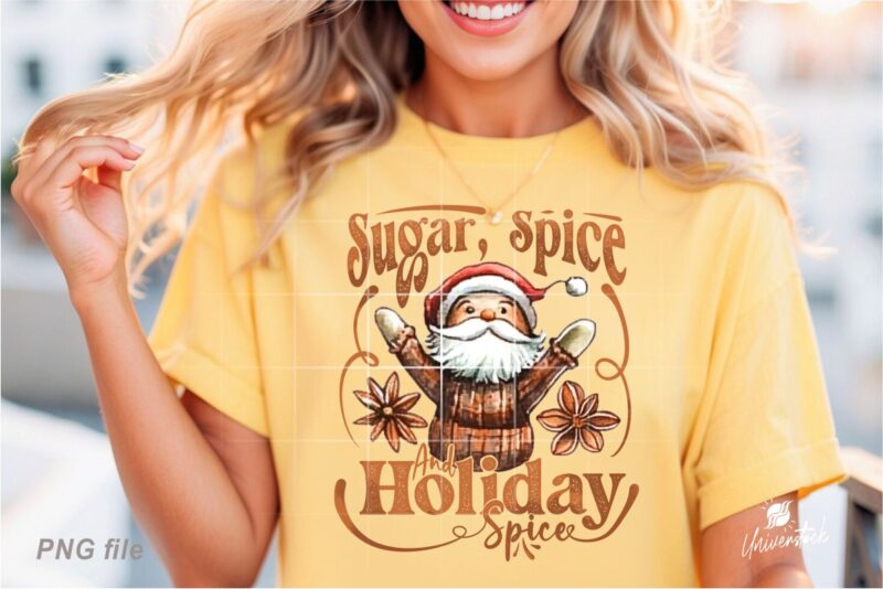 Christmas Spice Sublimation PNG T-shirt Designs Bundle
