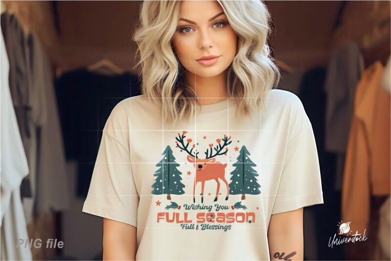 Blessed Christmas Sublimation PNG T-shirt Designs Bundle