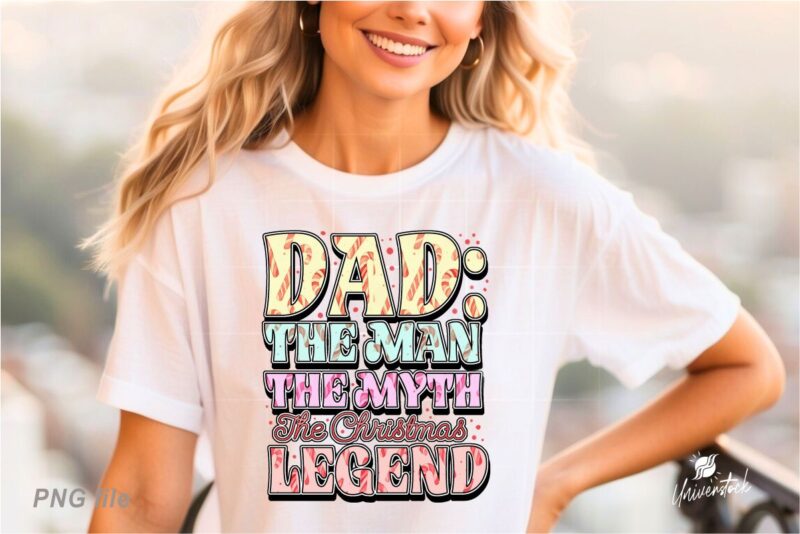 Christmas Dad Sublimation PNG T-shirt Designs Bundle