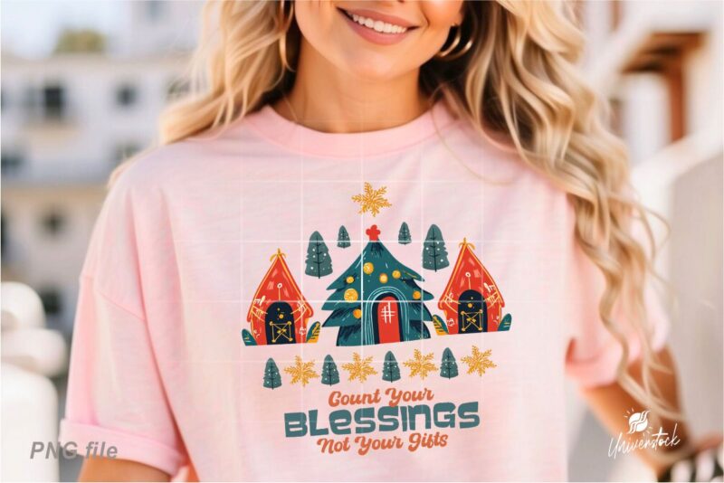 Blessed Christmas Sublimation PNG T-shirt Designs Bundle
