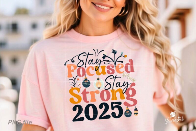 Motivational New Year 2025 PNG T-shirt Designs Bundle