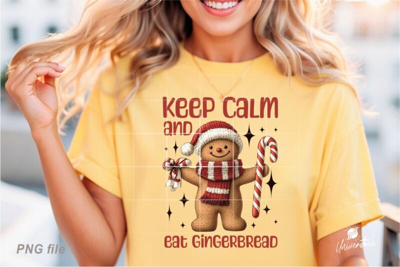 Christmas Gingerbread PNG T-shirt Designs Bundle