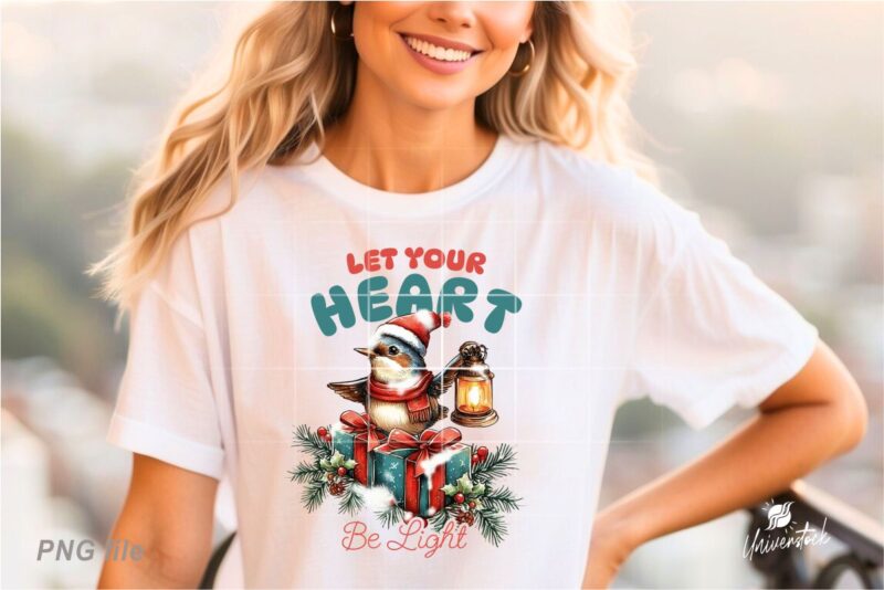 Christmas Birds Sublimation PNG T-shirt Designs Bundle